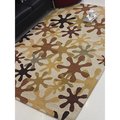 Glitzy Rugs 5 x 8 ft. Hand Tufted Wool Floral Rectangle Area RugCream UBSK00699T0009A9